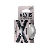 Черные утолщенные презервативы MAXUS Extra Strong с железным кейсом - 3 шт. - Maxus - купить с доставкой в Симферополе