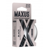 Черные утолщенные презервативы MAXUS Extra Strong с железным кейсом - 3 шт. - Maxus - купить с доставкой в Симферополе