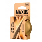 Точечные презервативы MAXUS 2000 Amazing Dots с железным кейсом - 3 шт. - Maxus - купить с доставкой в Симферополе