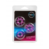 Набор из 3 лиловых эрекционных колец различной формы - Erowoman-Eroman - в Симферополе купить с доставкой