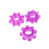 Набор из 3 лиловых эрекционных колец различной формы - Erowoman-Eroman - в Симферополе купить с доставкой