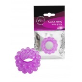 Лиловое эрекционное кольцо с 2 рядами стимулирующих шариков - Erowoman-Eroman - в Симферополе купить с доставкой