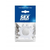 Прозрачное эрекционное кольцо со стимулирующими шариками - Sex Expert - в Симферополе купить с доставкой