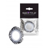 Эластичное эрекционное колечко с черными «ресничками» - Sextaz - в Симферополе купить с доставкой