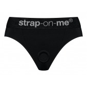 Черные трусики для насадок Heroine Lingerie Harness - size XL - Strap-on-me - купить с доставкой в Симферополе