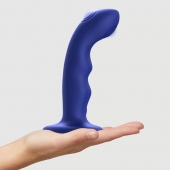 Синяя насадка-стимулятор Strap-On-Me Tapping Dildo Wave - Strap-on-me - купить с доставкой в Симферополе