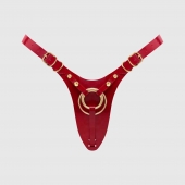 Красный пояс для фиксации насадок Strap-On-Me Leatherette Harness Fabulous - Strap-on-me - купить с доставкой в Симферополе