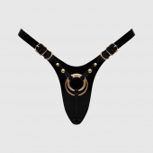 Черный пояс для фиксации насадок Strap-On-Me Leatherette Harness Fabulous - Strap-on-me - купить с доставкой в Симферополе