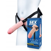 Мужской полый страпон на регулируемых ремешках - 22 см. - Sex Expert - купить с доставкой в Симферополе