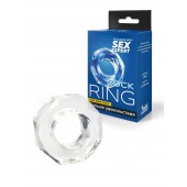 Прозрачное эрекционное кольцо в форме гайки - Sex Expert - в Симферополе купить с доставкой