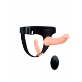 Женский страпон с 2 насадками, вибрацией и пультом ДУ - Erowoman-Eroman - купить с доставкой в Симферополе