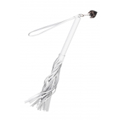 Белая кожаная плеть - 50 см. - Pecado - купить с доставкой в Симферополе