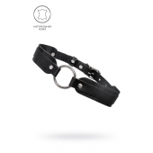 Черный кожаный чокер-ошейник со скруглёнными углами - Pecado - купить с доставкой в Симферополе