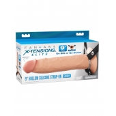 Телесный пустотелый фаллопротез 9’’ Hollow Silicone Strap-On - 24,1 см. - Pipedream - купить с доставкой в Симферополе