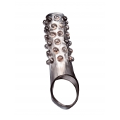 Дымчатая насадка на пенис с выпуклостями - 11 см. - Sex Expert - в Симферополе купить с доставкой