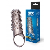 Дымчатая насадка на пенис с шипами и выпуклостями - 12 см. - Sex Expert - в Симферополе купить с доставкой