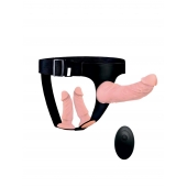 Женский страпон с 3 насадками и вибрацией - Erowoman-Eroman - купить с доставкой в Симферополе