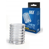 Прозрачная сквозная насадка на пенис с ребрышками - Sex Expert - в Симферополе купить с доставкой