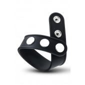 Черное эрекционное кольцо на кнопках - Blush Novelties - в Симферополе купить с доставкой