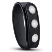 Черное эрекционное кольцо на кнопках - Blush Novelties - в Симферополе купить с доставкой