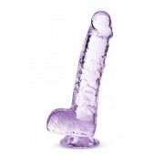 Сиреневый фаллоимитатор 6 Inch Crystalline Dildo - 15,2 см. - Blush Novelties