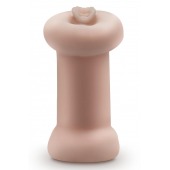 Телесный люминесцентный двусторонний мастурбатор Tasha - Blush Novelties - в Симферополе купить с доставкой