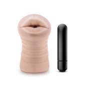 Телесный мастурбатор-ротик Nicole Vibrating Masturbator - Blush Novelties - в Симферополе купить с доставкой