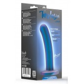 Синяя насадка с гладкой поверхностью Surrender 5.75 Inch Intermediate Pegging Dildo - 14,6 см. - Blush Novelties - купить с доставкой в Симферополе