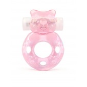 Розовое эрекционное виброкольцо в форме мишки - 1137 - в Симферополе купить с доставкой