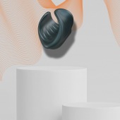 Серый сквозной мастурбатор с вибрацией Manwan Starter - Manwan - в Симферополе купить с доставкой