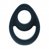 Черное эрекционное кольцо Double Ergo Silicone Cockring - Shots Media BV - в Симферополе купить с доставкой