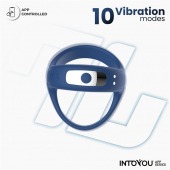 Синее интерактивное эрекционное виброкольцо Rank - Intoyou - в Симферополе купить с доставкой