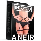 Черные стрепы на бёдра Aneir - Intoyou - купить с доставкой в Симферополе