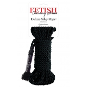 Черная веревка для фиксации Deluxe Silky Rope - 9,75 м. - Pipedream - купить с доставкой в Симферополе