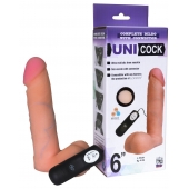 Фаллическая насадка Харнесс UNICOCK 6  с вибрацией - 18 см. - LOVETOY (А-Полимер) - купить с доставкой в Симферополе