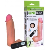 Фаллическая насадка Харнесс UNICOCK 7  с вибрацией - 19 см. - LOVETOY (А-Полимер) - купить с доставкой в Симферополе