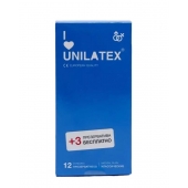 Классические презервативы Unilatex Natural Plain - 12 шт. + 3 шт. в подарок - Unilatex - купить с доставкой в Симферополе