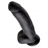 Чёрный фаллоимитатор 9 King Cock with Balls - 22,9 см. - Pipedream