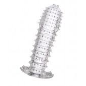 Гелевая прозрачная насадка c шипами - 12 см. - Toyfa Basic - в Симферополе купить с доставкой