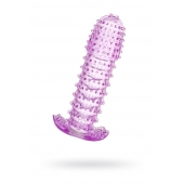 Гелевая фиолетовая насадка с шипами - 12 см. - Toyfa Basic - в Симферополе купить с доставкой