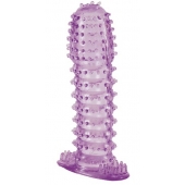 Гелевая фиолетовая насадка с шипами - 12 см. - Toyfa Basic - в Симферополе купить с доставкой