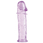 Гладкая фиолетовая насадка с усиками под головкой - 12,5 см. - Toyfa Basic - в Симферополе купить с доставкой