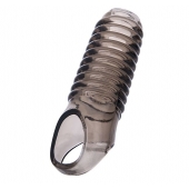 Дымчатая насадка с рёбрышками и подхватом мошонки ToyFa XLover - 12,5 см. - ToyFa - в Симферополе купить с доставкой