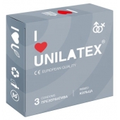 Презервативы с рёбрами Unilatex Ribbed - 3 шт. - Unilatex - купить с доставкой в Симферополе