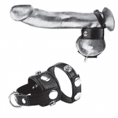 Утяжка для мошонки и пениса Cock Ring With 1  Ball Stretcher And Optional Weight Ring - BlueLine - купить с доставкой в Симферополе