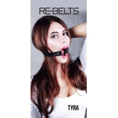 Чёрный кожаный чокер-кляп Tyra Black - Rebelts - купить с доставкой в Симферополе
