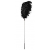 Стек с большим чёрным пером Large Feather Tickler - 65 см. - Blush Novelties - купить с доставкой в Симферополе