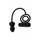 Чёрное эрекционное кольцо с вибропулькой и анальным хвостом - Erotist Adult Toys - в Симферополе купить с доставкой