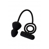 Чёрное эрекционное кольцо с вибростимулятором и анальным хвостом - Erotist Adult Toys - в Симферополе купить с доставкой