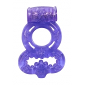 Фиолетовое эрекционное кольцо Rings Treadle с подхватом - Lola Games - в Симферополе купить с доставкой